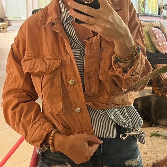 TopShop cropped Jean Jacket size small - Picture 2 of 7